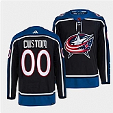 Men's Columbus Blue Jackets Custom Navy 2022 Reverse Retro Stitched Jersey,baseball caps,new era cap wholesale,wholesale hats